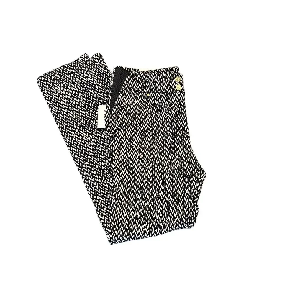 Anne Klein Women's Oyster Shell Black Dress Pants - Size 4